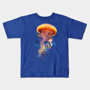 Electric Jellyfish world Kids T-Shirt